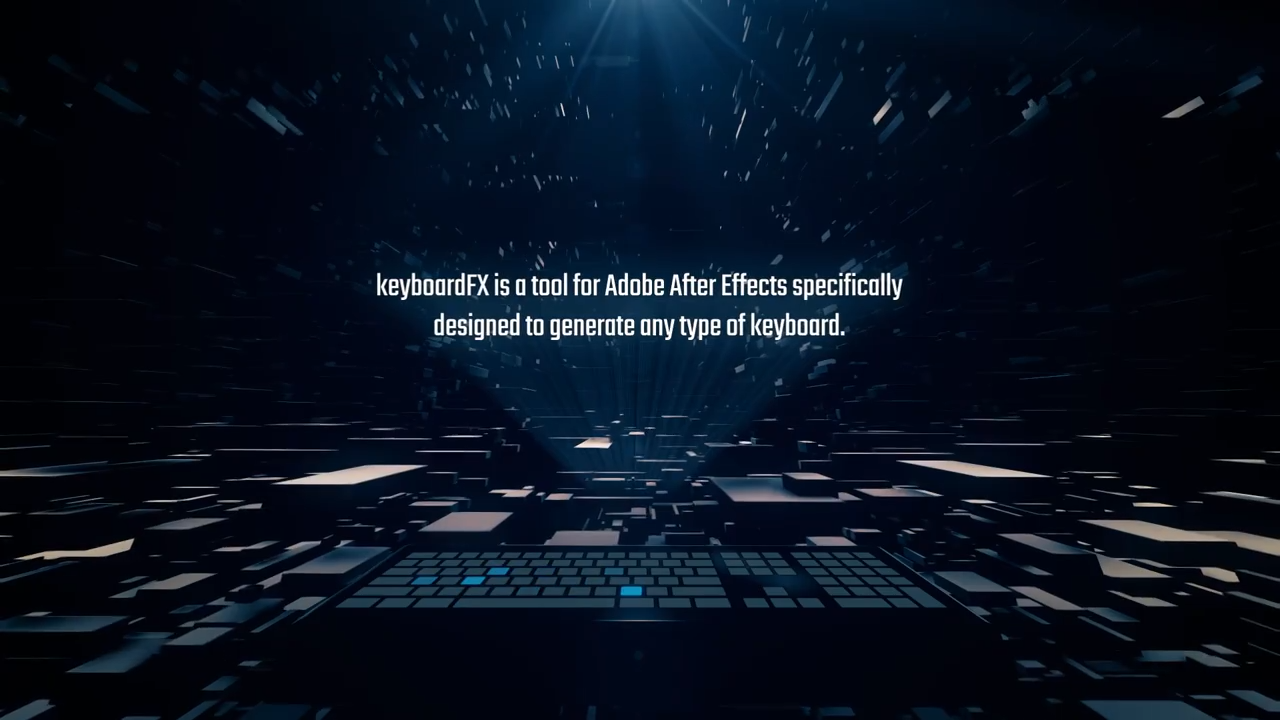 【AE脚本】实体键盘操作界面打字输入动画 keyboardFX v1.5