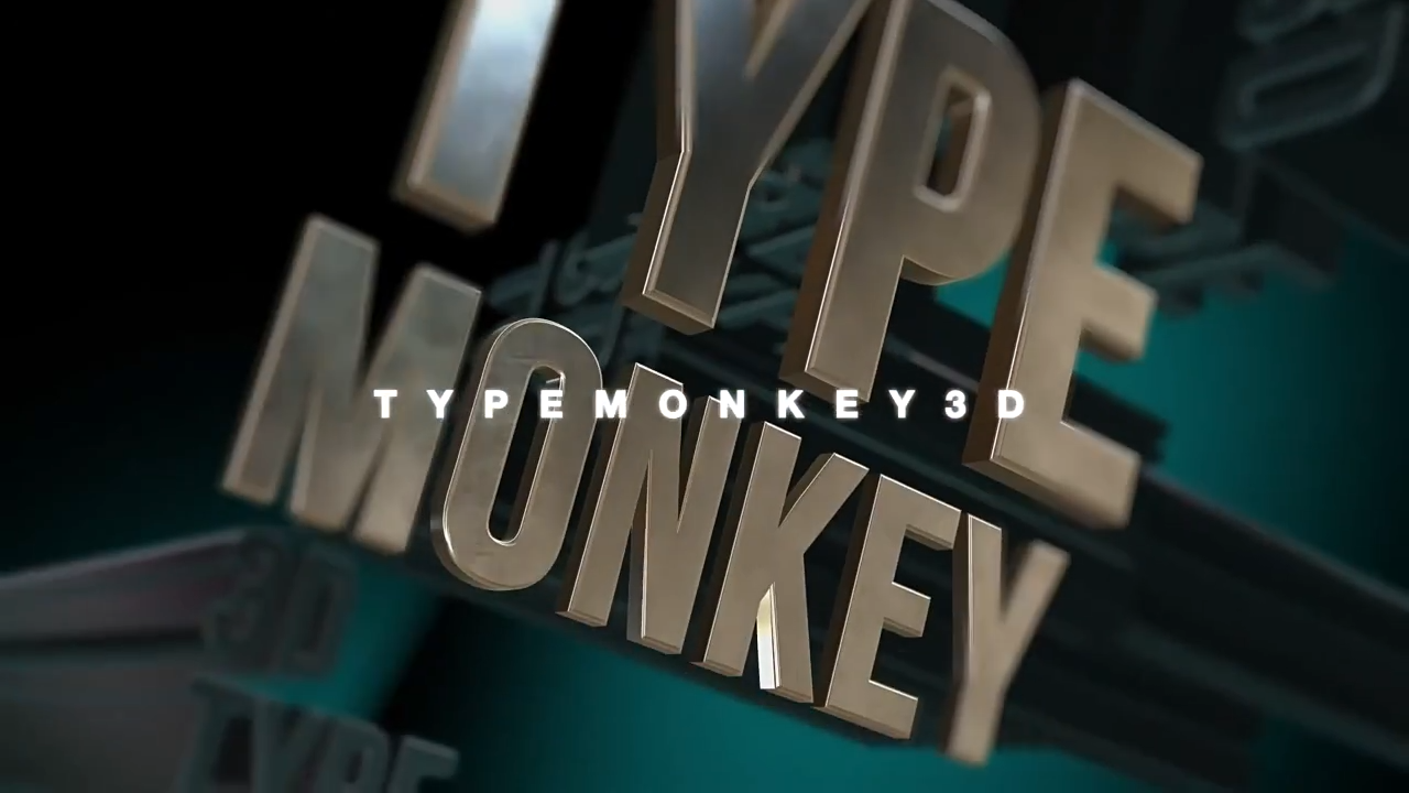 【AE脚本】真实三维立体文字标题排版空间翻转组合动画 TypeMonkey3D v1.0.0+使用教程